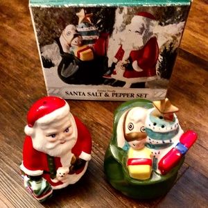 🎅🏻SALE Salt & Pepper Shakers Santa with Bag of Toys by Asia Master Christmas